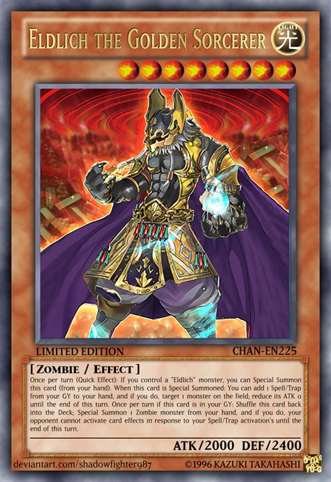 Eldlich The Golden Sorcerer Custom Yugioh Cards Yugioh Monsters Yugioh Cards