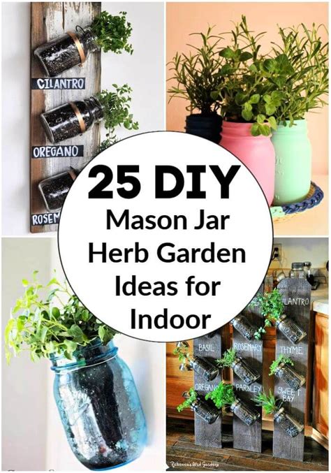 25 Diy Mason Jar Herb Garden Ideas For Indoor Mason Jar Herb Garden