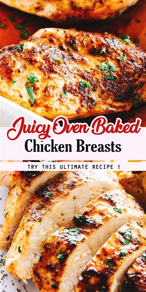 Simply the best way to bake chicken breast in the oven! Juicy Oven Baked Chicken Breasts - 3 SECONDS