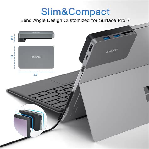 Buy Surface Pro 7 Dock Byeasy 6 In 1 Microsoft Surface Pro 7 Docking