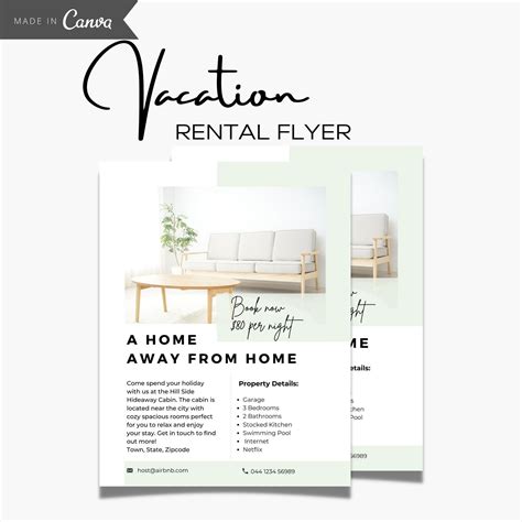 Airbnb Rental Flyer Vacation Rental Flyer VRBO Rental Flyer - Etsy in