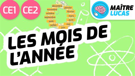 Fiche Leçon Les Mois De L Année Pour Ce1 Ce2 Maître Lucas