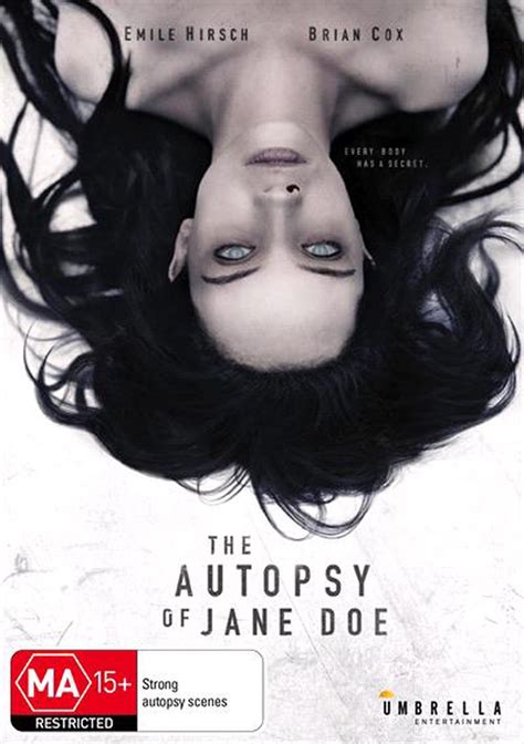 Autopsy Of Jane Doe The Dvd Buy Online At The Nile