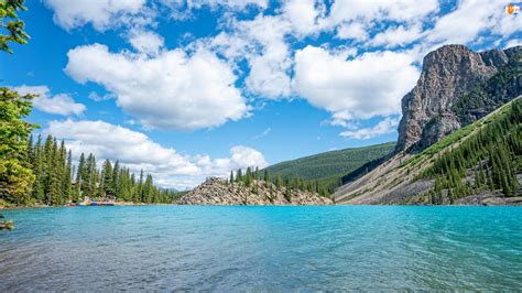 Góry Jezioro Moraine Kanada Park Narodowy Banff