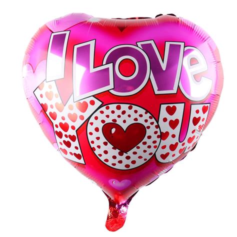 18 Inch Heart Shaped Aluminum Foil Balloon Foil Balloon Love You I