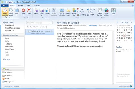 Microsoft Windows Live Mail 2012 Will Not Connect To New
