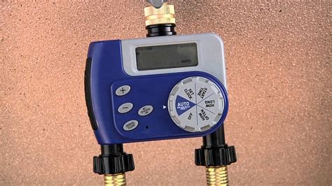 With a busy schedule, i can't always water the lawn when i'd like. 2-Outlet Hose Faucet Timer by Orbit - YouTube
