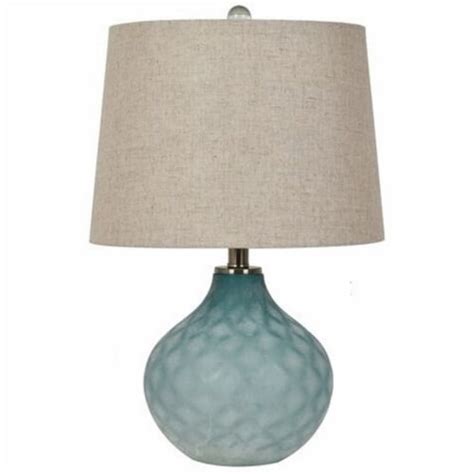 Crestview Collection Jennifer 22 H Glass Table Lamp In Sea Blue 1 Smith’s Food And Drug