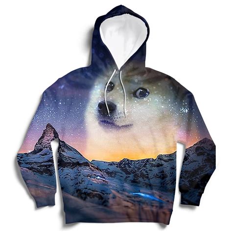 Doge Graphic Pullover Hoodie Unisex Up To 4xl