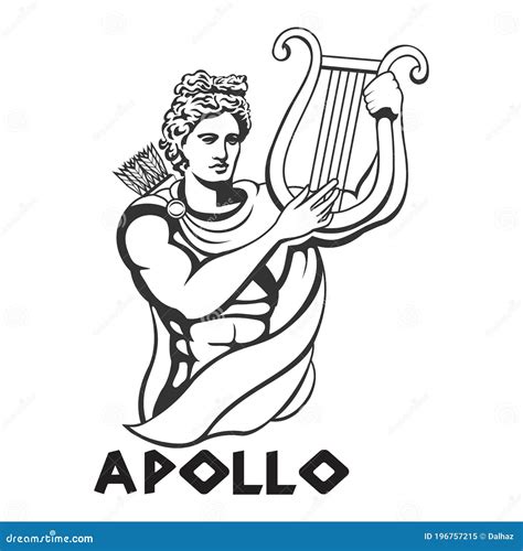 Illustration Of Apollo Vector Template Stock Vector Illustration Of Beautiful Statue