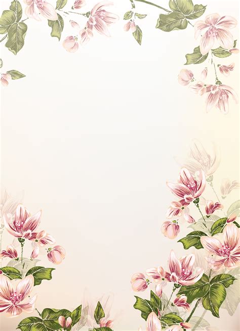 Floral Flor Frame Decorativa Background Padrão Folha Decoração Imagem De Plano De Fundo Para