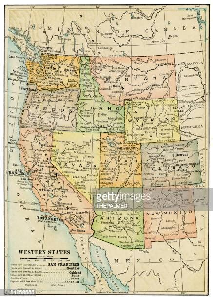 Map Of Western United States Photos And Premium High Res Pictures