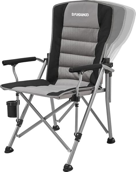 Amazon Com Fundango Hard Arm Camping Chair Folding High Back Padded
