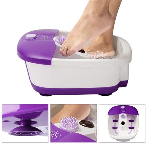 Sensio Foot Spa Massager Pedicure Bath Nine Accessories Pamper Your Feet With Heat Bubbles