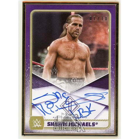 Shawn Michaels 2020 Topps Transcendent Wwe Autographed Card 10 Steel