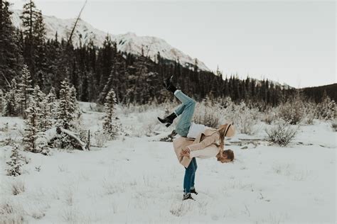 Cute Winter Couples Engagement Session And Snow Fight By Liv Hettinga
