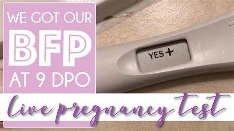 Cycle 2 Live Pregnancy Test Bfp At 9 Dpo Telling My Husband The Hebert House Youtube