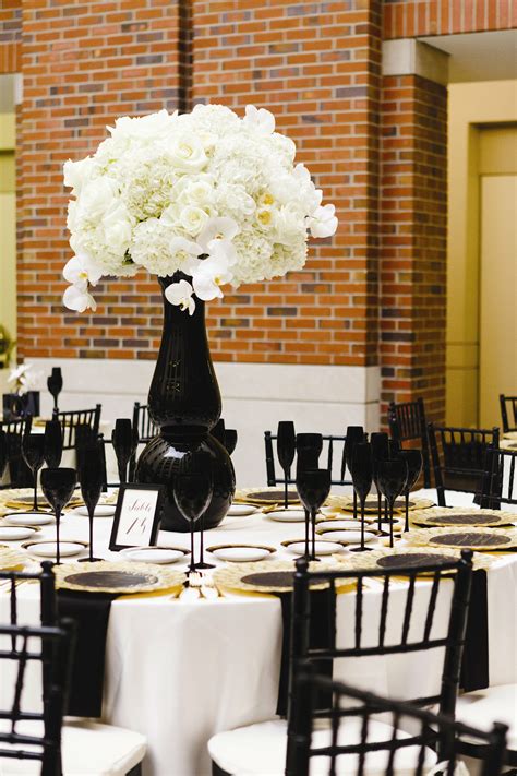 Tall All White Centerpieces