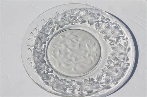 Fantasia Princess House Crystal Unused Set Of 4 Glass Luncheon Plates