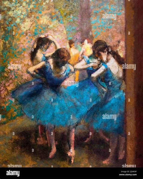 Dancers In Blue Edgar Degas 1890 Musee Dorsay Art Gallery Paris