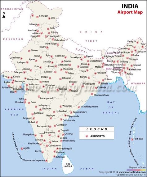 Map Of Major Airports In India Airport Map India Map
