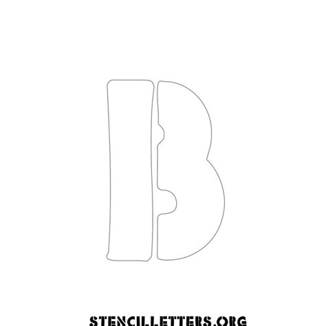 Primitive Type Free Printable Letter Stencils With Outline Cutout