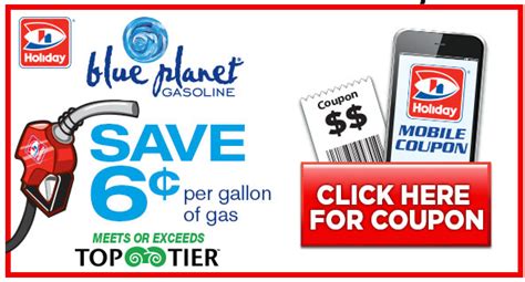 Printable Holiday Gas Coupon Save 6¢ Per Gallon