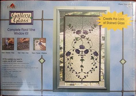 Plaid Gallery Glass Complete Floral Vine Window Kit