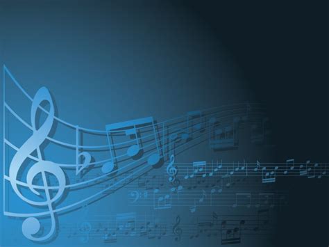 Music Notes Powerpoint Templates Arts Blue Green Music Free Ppt
