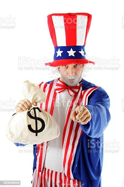 Uncle Sam Tax Parody Stock Photo Download Image Now American