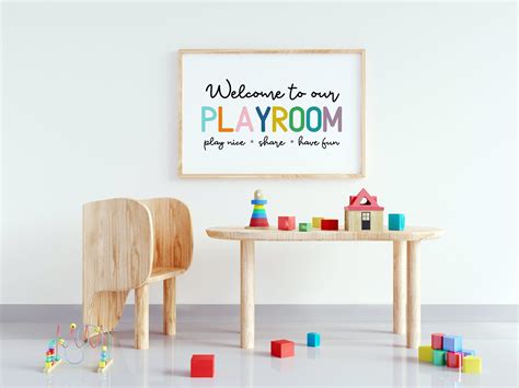 Playroom Welcome Sign Playroom Wall Art Playroom Poster Etsy Canada