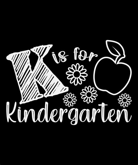 K Is For Kindergarten Graphic Design Digital Art By Licensed Art Fine