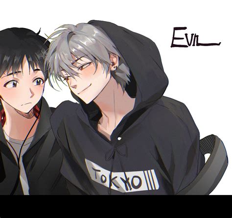 Maybe you would like to learn more about one of these? Cool Hoodie Anime Boy Black Hair Blue Eyes - Mesintaip Buruk