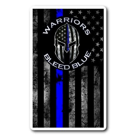 Warriors Bleed Blue Thin Blue Line Sticker Thinbluelineheroes