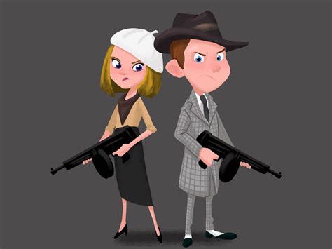 Bonnie And Clyde By Nate Kelly On Dribbble