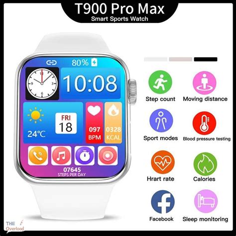 Smartwatch T900 Pro Max 2022 Blanco Con Asistente De Voz Reloj