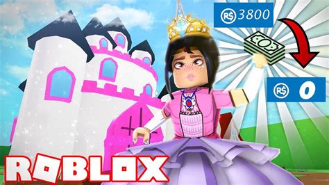 Gasto Todos Mis Robux En Este Castillo De Princesas Roblox Meepcity