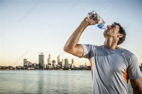 Male Runner Drinking Water Stock Image F0101258 Science Photo