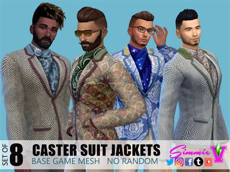 Caster Jacket With Ascot By Simmiev At Tsr Sims 4 Updates