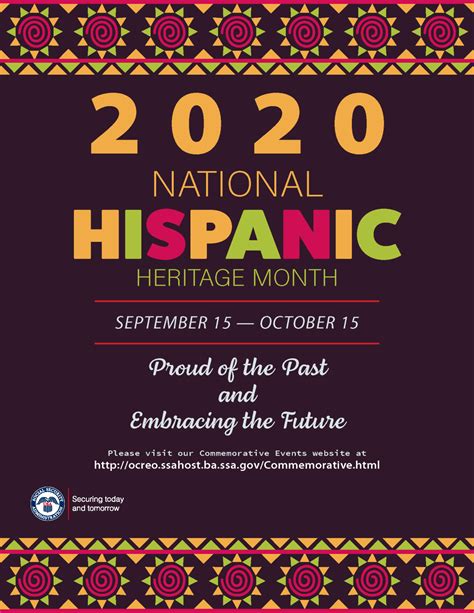 September 15 October 15 National Hispanic Heritage Month The