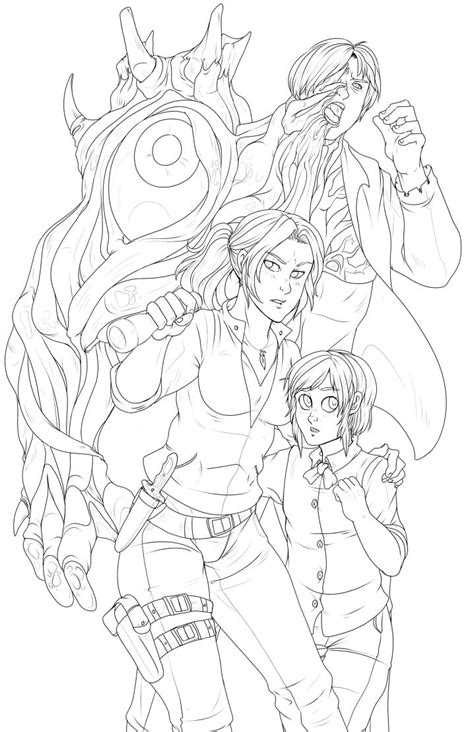Characters From Resident Evil Coloring Page Free Printable Coloring