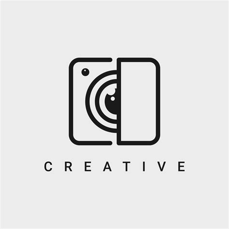 Minimal Camera Lens Photography Logo Design Image 11410736 Vector Art