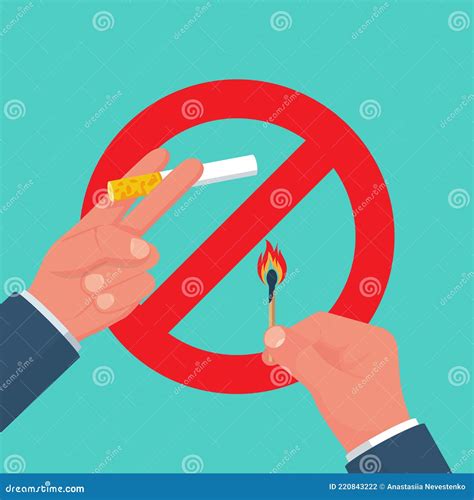do not smoke red sign prohibiting smoking cigarettes stock vector illustration of addiction