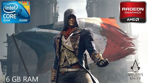 Assassin S Creed Unity Core 2 Quad Q9550 HD 7470 6 GB Ram YouTube