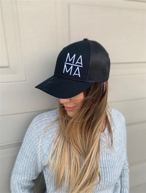 Mama Hat Mama Trucker Hat Mama Baseball Hat Hat For Mom Etsy