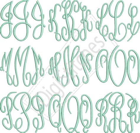 Circle Monogram Font Embroidery Iucn Water