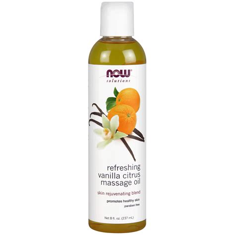 Vanilla Citrus Massage Oil Now Foods Canada