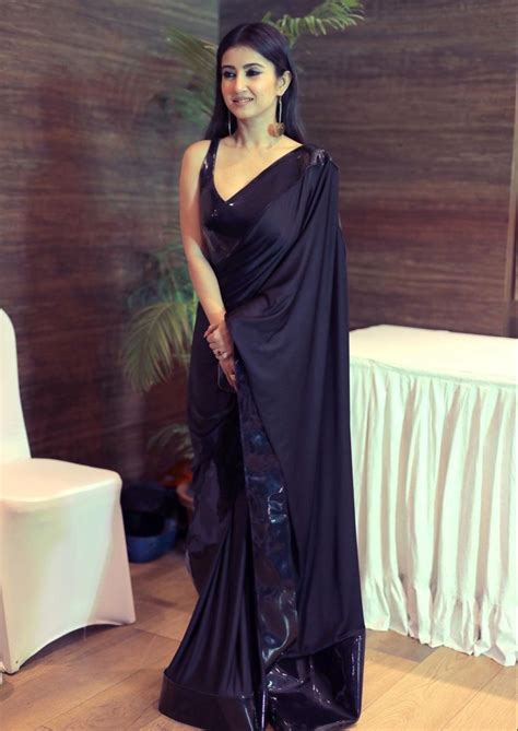 Monami Ghosh In 2022 Satin Saree Fashion One Shoulder Formal Dress