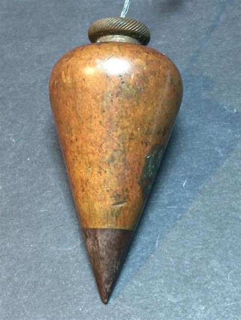 Vintage Brass And Copper Plumb Bob 3 Tall Weight 115 Oz Ebay