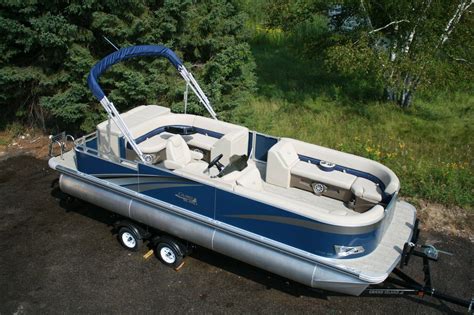 Two Tube New 24 Ft Pontoon Boat With 115 Hp And Trailer 2021 For Sale